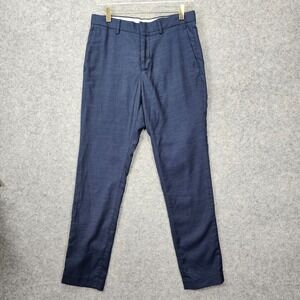 HM Skinny Fit Coupe Moulante Pants Mens 30x29 Small Heather Blue Dress Work Prep